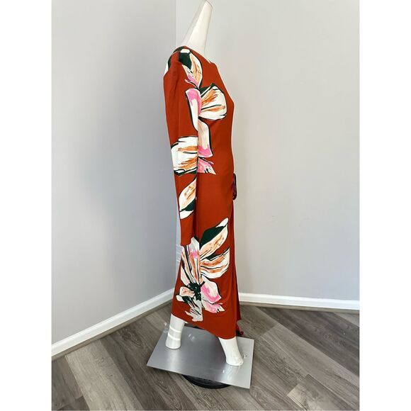 Silvia Tcherassi Floral Rust Midi Dress - Picture 9 of 11